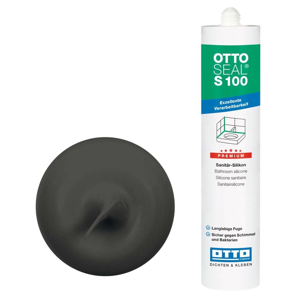 OTTO-Chemie Ottoseal S100 Premium Sanitär Silikon 300ml C8683 matt anthrazit