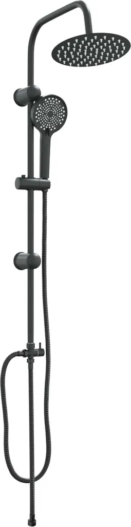 Set Soffione Doccia Nero 47x20x95 cm in Acciaio Inox vidaXL Shop