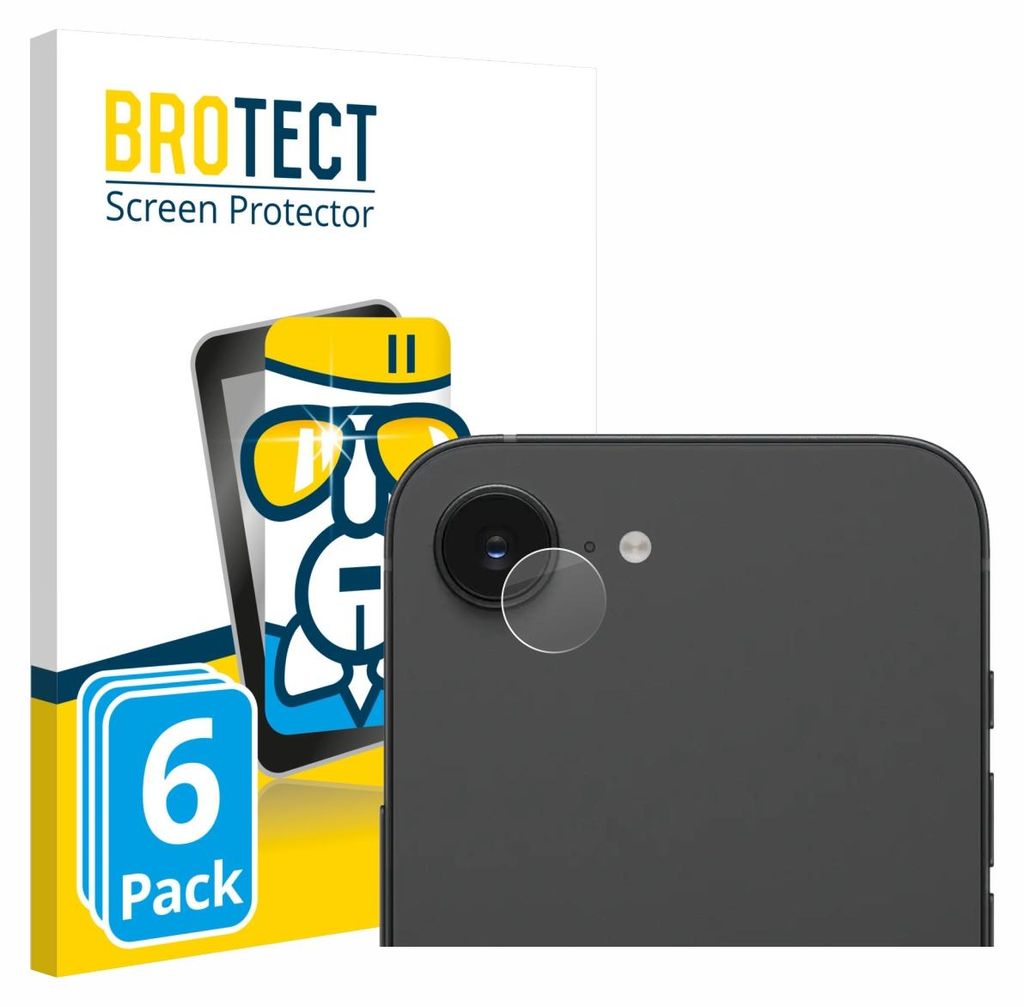 6x BROTECT Schutzglas für Apple iPhone 17e (NUR Kameraschutz) Schutzfolie Panzer Folie Glas Display Schutz klar