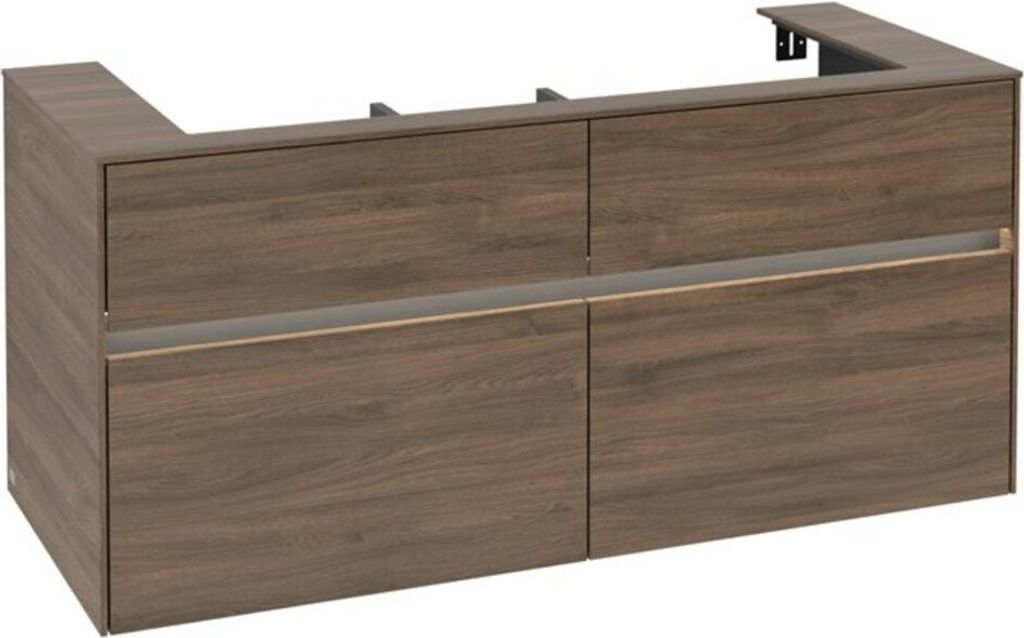 V&B Waschtischunterschrank Collaro 120x54,8x50cm, WT mi, LED 8,8 W, Ar Oa