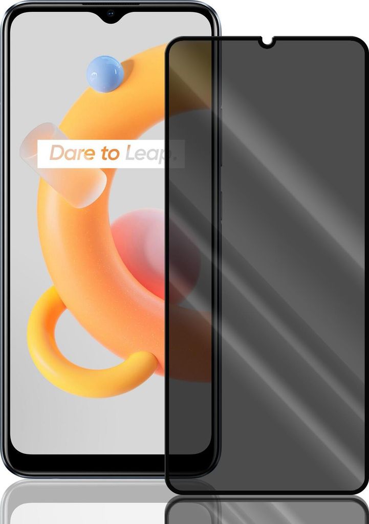 Anti Spy Panzer Folie für Realme C11 Privacy Displayschutzfolie Sichtschutz Glasfolie Schutzglas