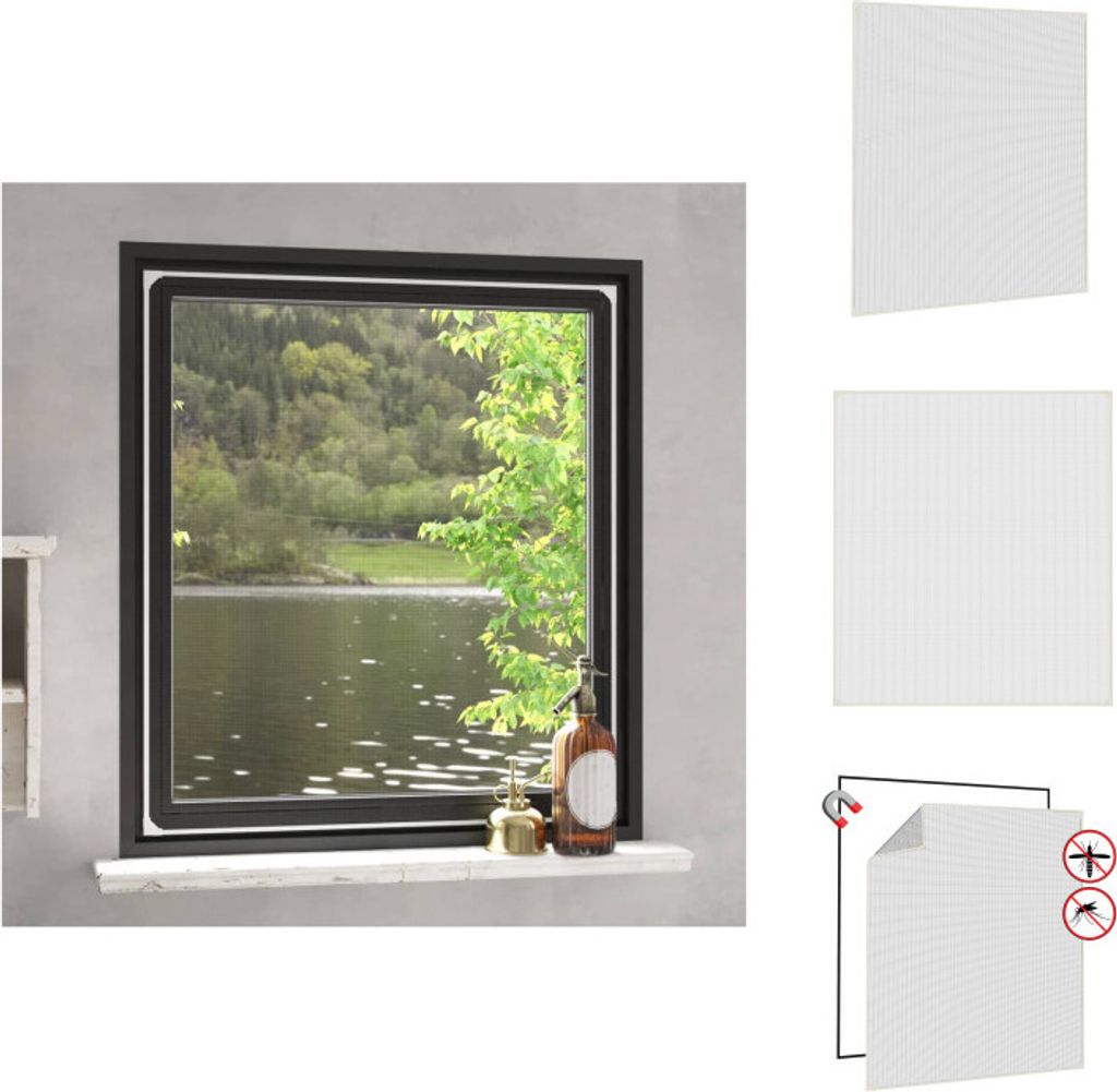 vidaXL Magnet-Insektenschutz für Fenster Weiß 130x150 cm - Fliegengitter