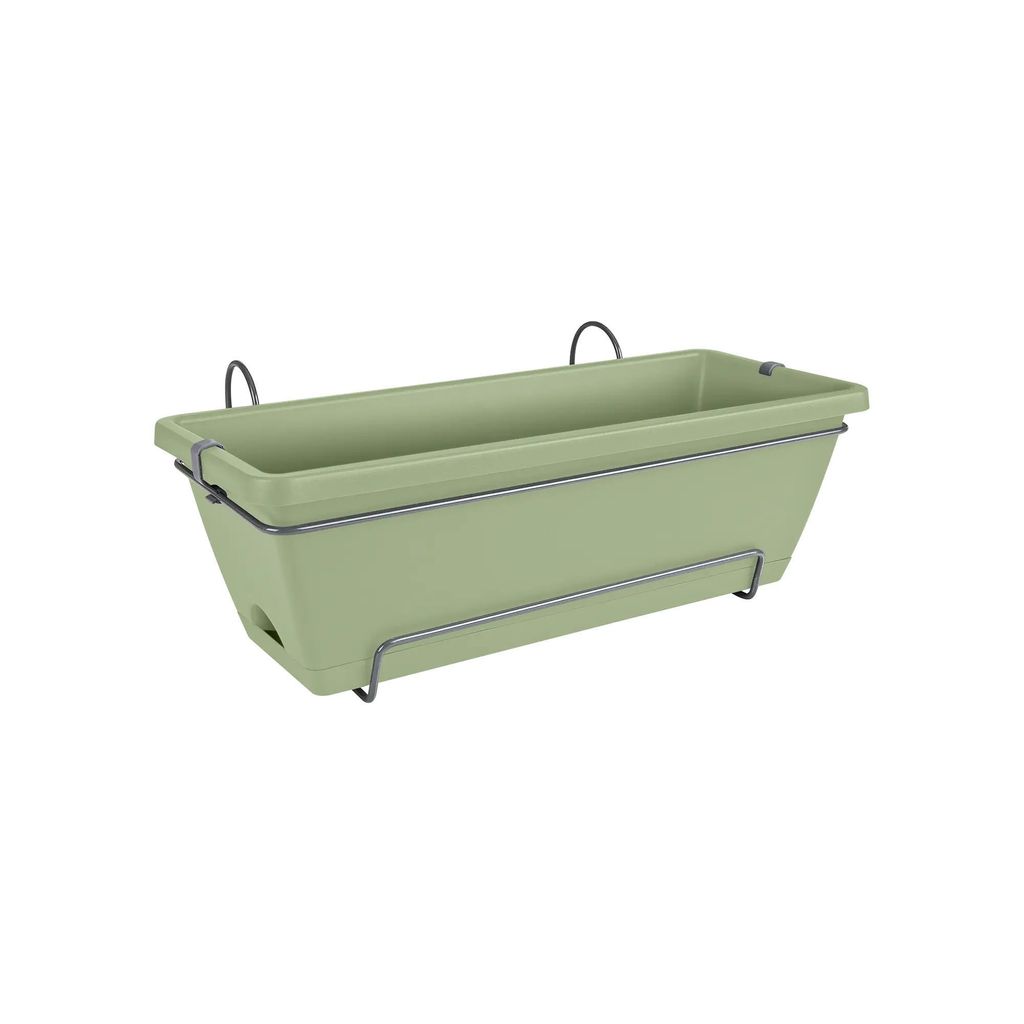 Elho Barcelona Balkon Allin1 50 – Grün – L 50 x B 28 x H 19 Produktbild 