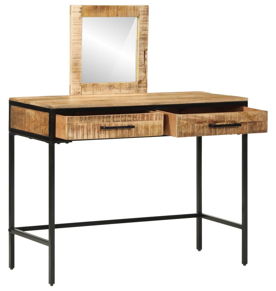 vidaXL Coiffeuse marron 100 x 40 x 120 cm bois massif Image du produit 