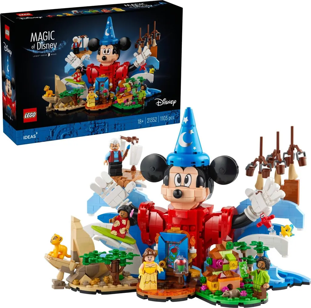 Cadeau Adulte Disney LEGO Ideas 21352 Objet Déco à Construire Mickey
