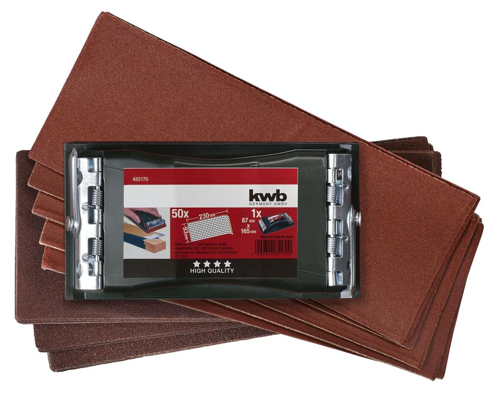 kwb 485170, Pružné, Ručná brúska, Hnedá, 230 x 93 mm Obrázok produktu 