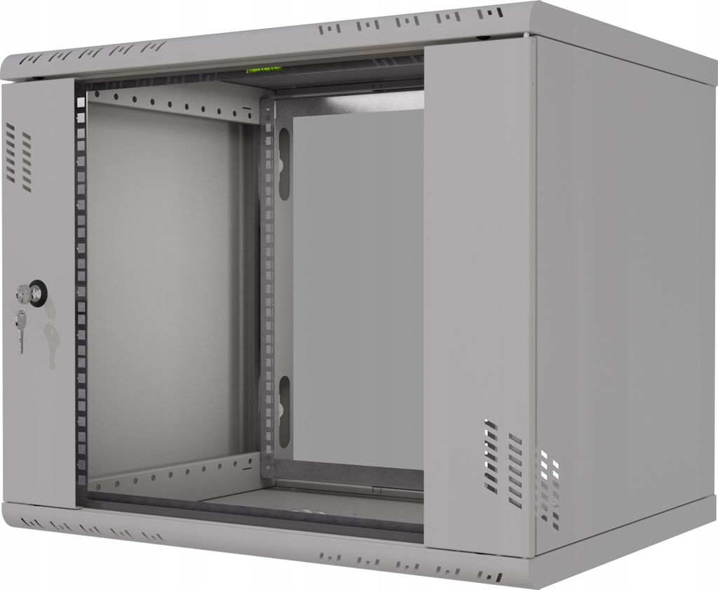 Serverschrank Pro 19" 9U, 450mm, Glastür, grau Image du produit 