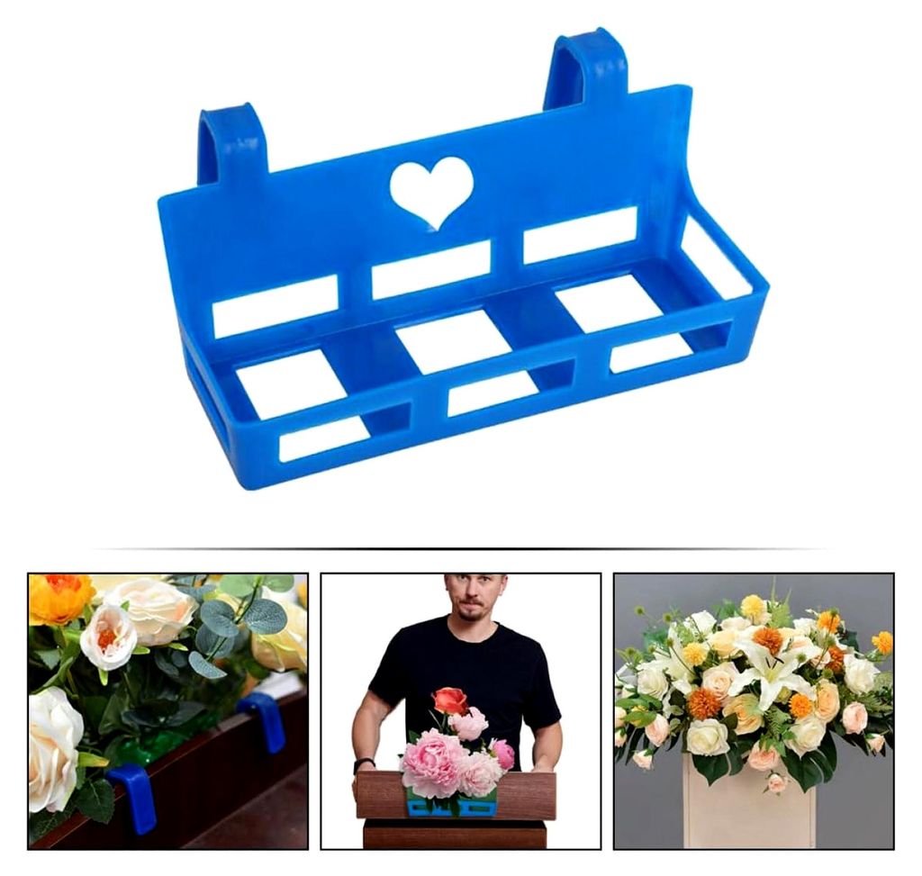 Blumenhalter aus Lehm mit Hängeständer für Rednerpulte – Durchbrochenes Design für Innen- und Außendekoration