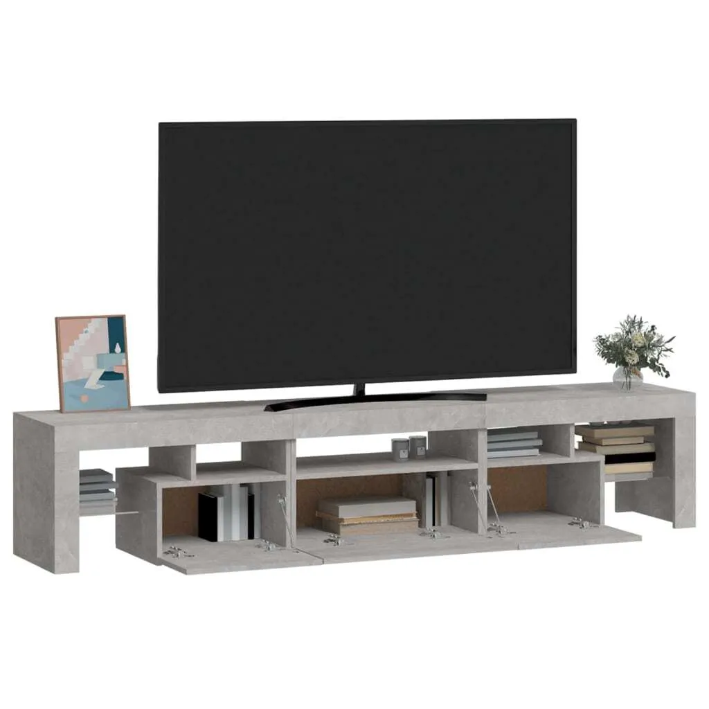 Grande Mobile Porta TV 200 cm Grigio Cemento LED - Qualità e Prezzo - 3