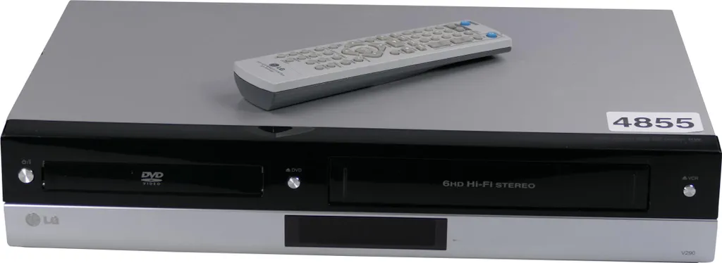 Combiné DVD Magnétoscope LG V290 Argent - Double Lecteur VHS et DVD