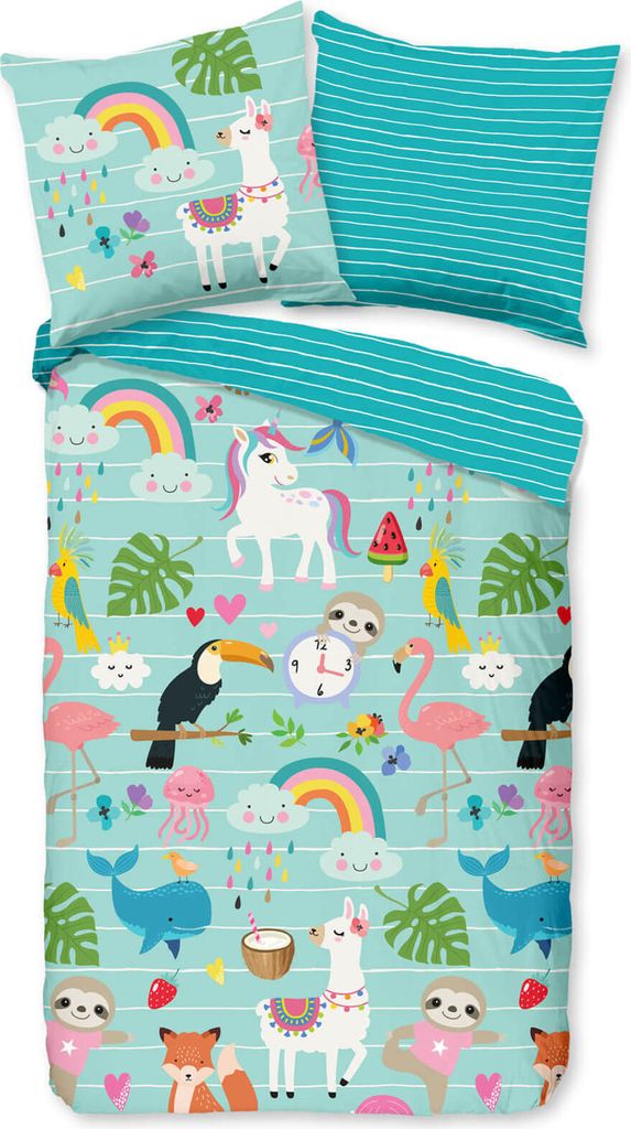 ESPiCO Bettwäsche Trendy Bedding Fantasie Blau 135 cm x 200 cm