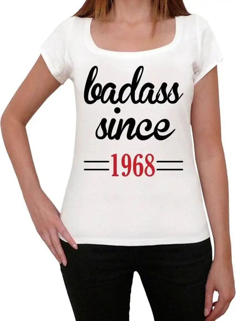 Damen Grafik T-Shirt Knallhart seit 1968 – Badass Since 1968 – Geschenk 56. Geburtstag Jahrestag 56 Jahre Jubiläum 56 Jährige Frau Jahrgang 1968
