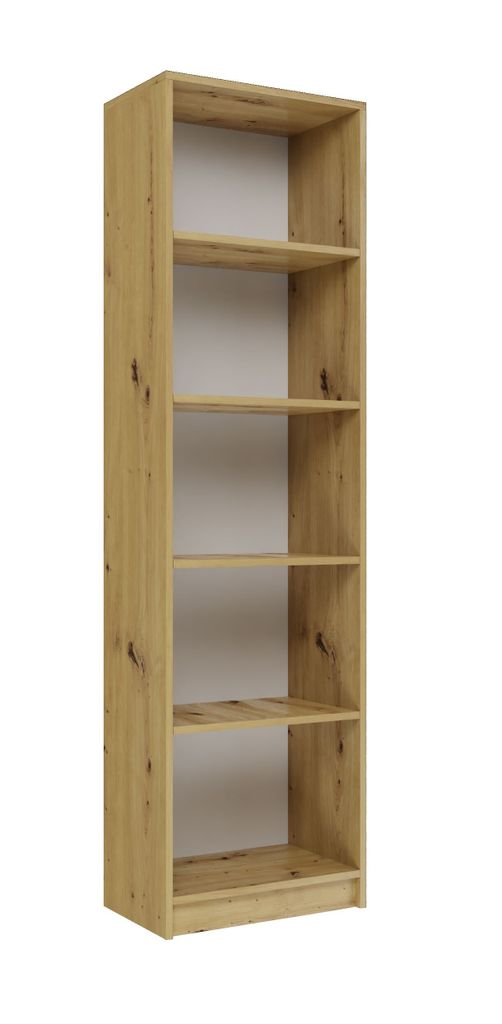 Bibliothèque étroite RAUNO - 50 cm, chêne artisanal Image du produit 