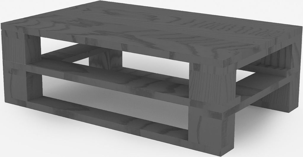 Lermowood Palettenmöbel Mpe Couchtisch 60 x 60 cm Grau | Europaletten Indoor und Outdoor Lounge Gartenmöbel Holz Gartenmöbel Lounge Terrasse Balkon