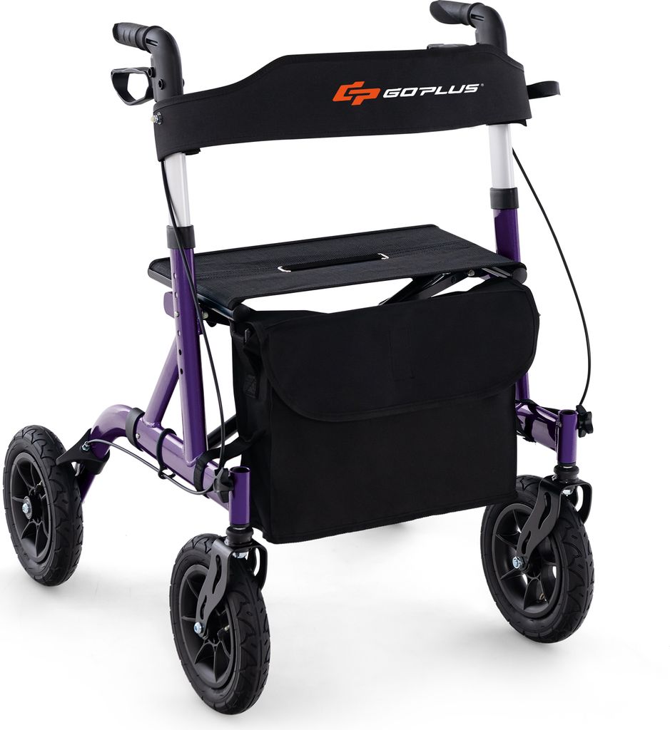 GOPLUS Rollator faltbar, 6-höhenverstellbar Gehhilfe mit Produktbild 