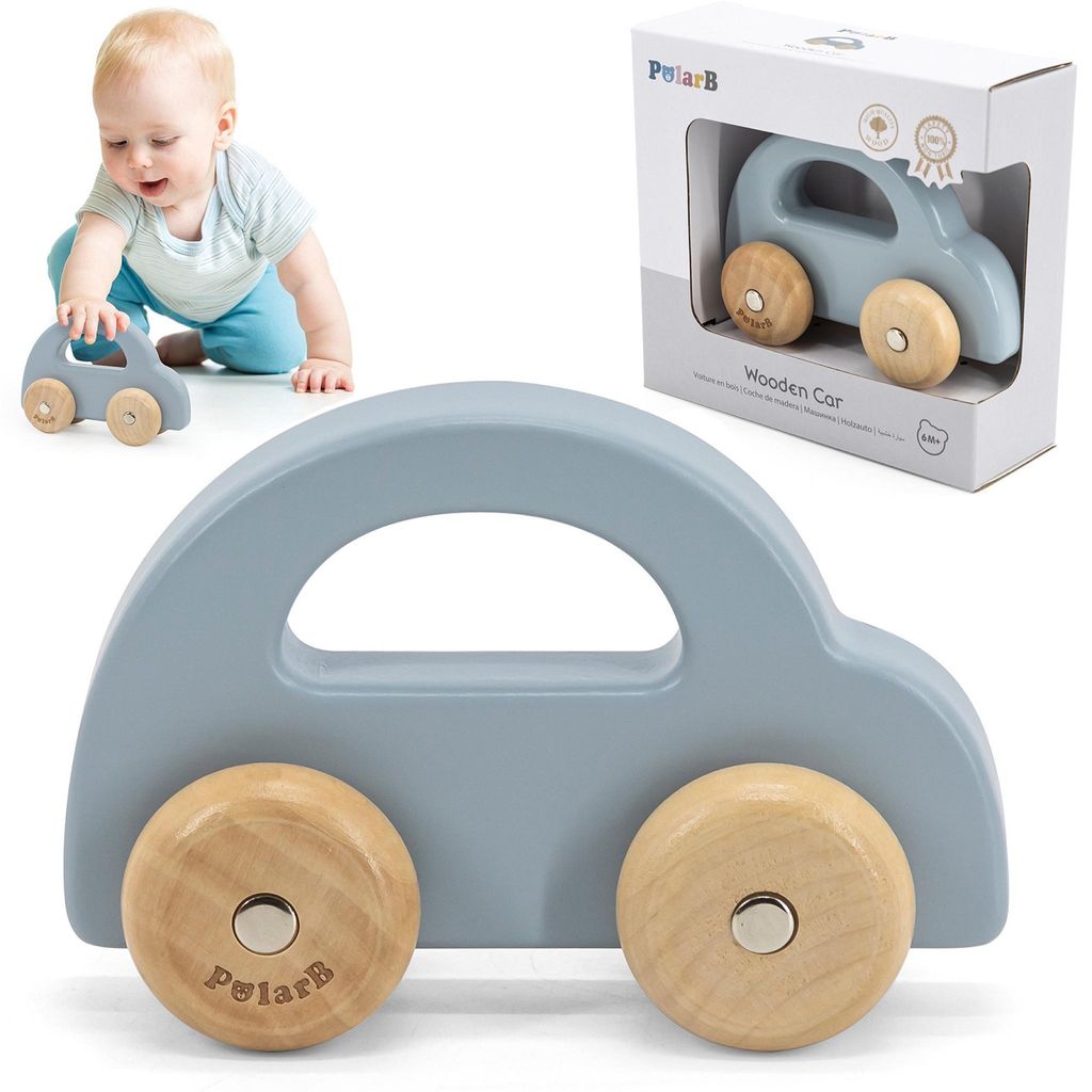 PolarB Wooden Car, 0,5 Jahr(e), Holz, Blau Produktbild 