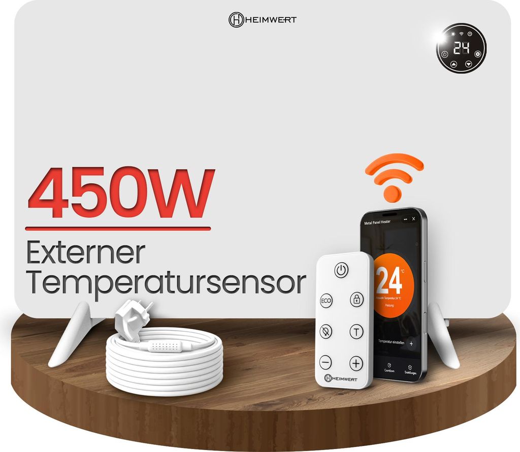 Infrarot Wandheizung 450W - Sofort Wohlfühlwärme - Senkt Produktbild 