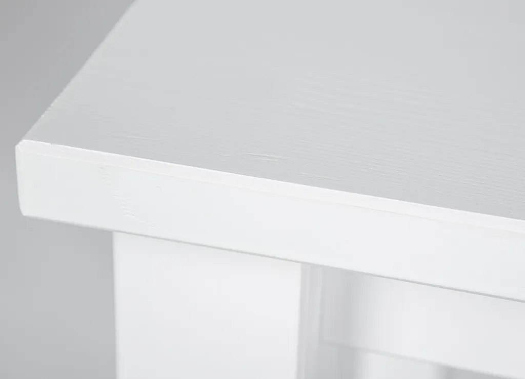 Table d'appoint Asgar blanc : structure robuste et finition laquée chic - 9