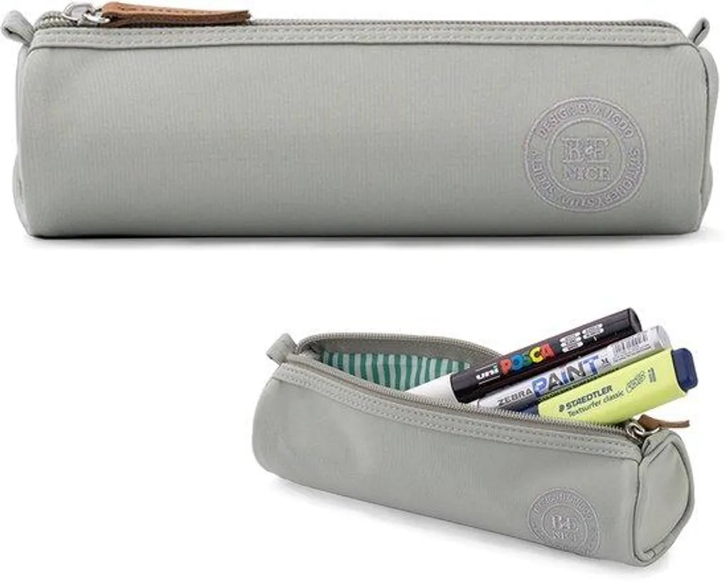 Petit étui de rangement vert arrondi - Trousse scolaire et bureau