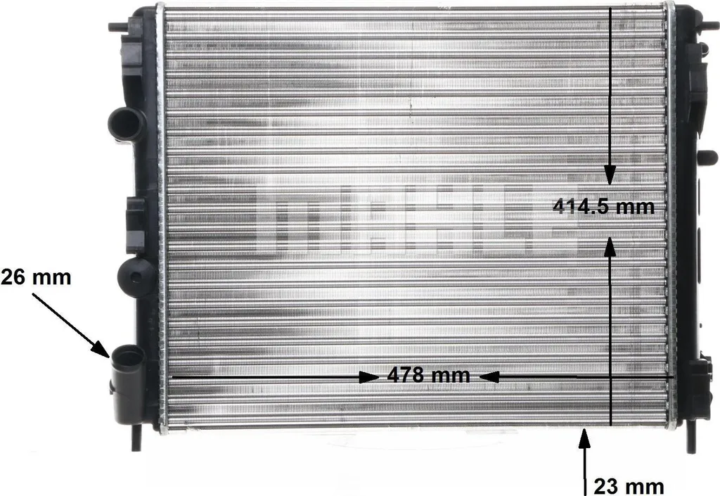 Radiateur moteur MAHLE CR 36 000S en aluminium pour Kangoo et Clio II