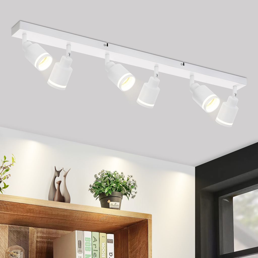 ZMH LED stropné svetlo 6 Flame White Vintage Nastaviteľné Obrázok produktu 