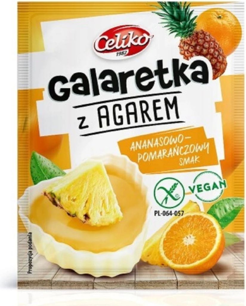ŽLUTÁ S AGAR ANANAS - POMERANČE BEZ LEPKU 45 g - CELIKO Obrázek produktu 