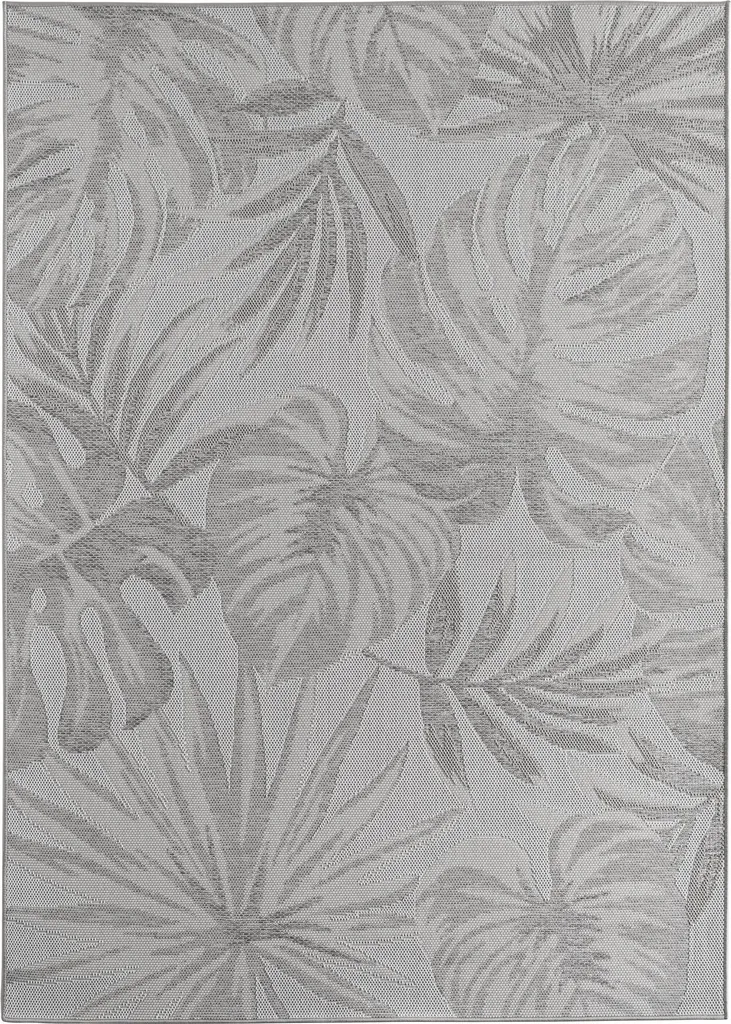 Tapis extérieur antidérapant gris Desert Flo 80x250 cm facile à laver