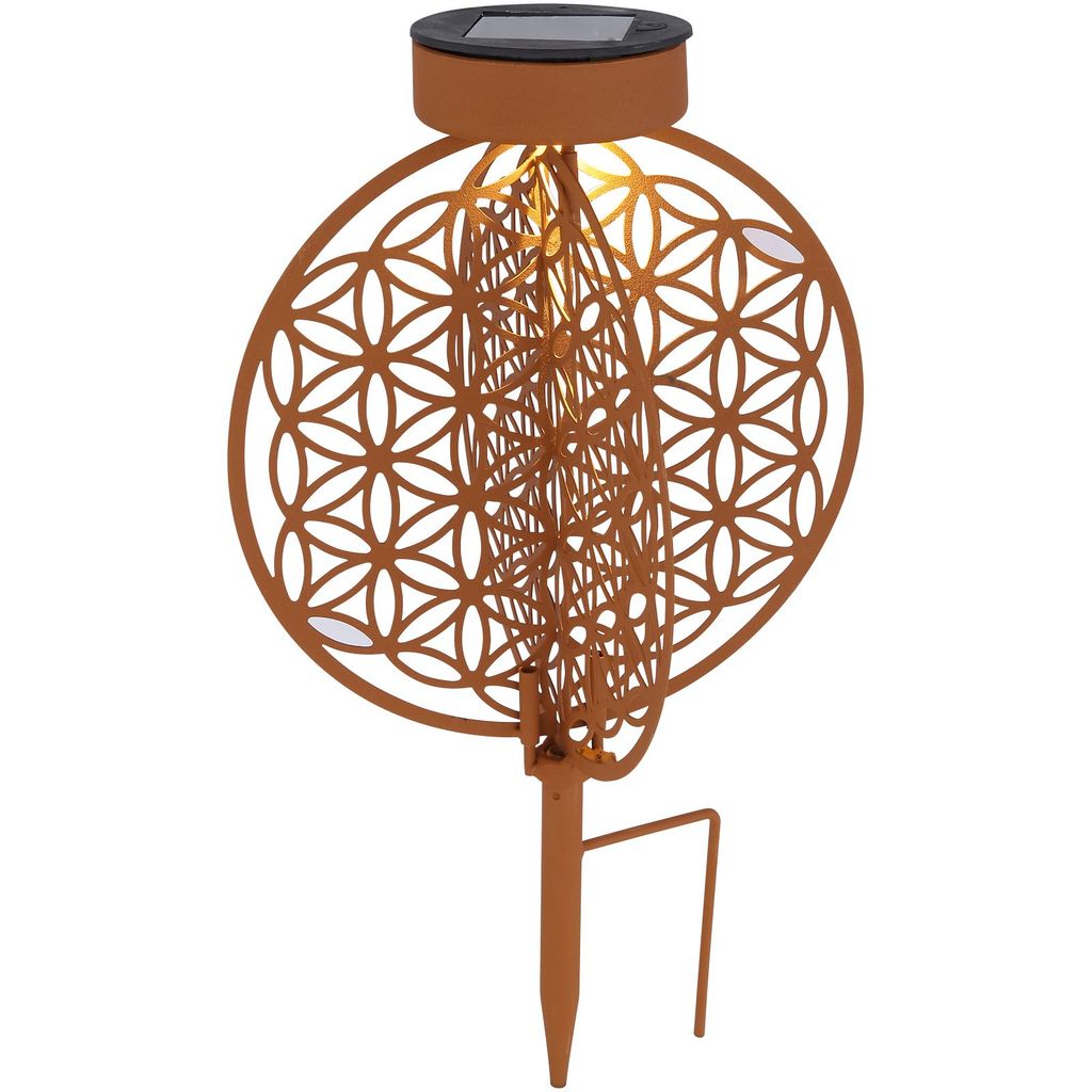 GLOBO 36607R Solarleuchte Metall rostfarben, LED