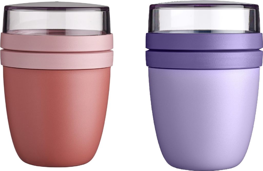 Mepal | Lunchpot Ellipse | Vivid Mauve & Lilac | praktischer To-Go Becher | mikrowellen-, spülmaschinen- und tiefkühlgeeignet | Volumen: 500ml + ...