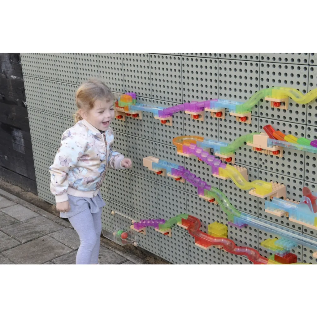 Jeu de Construction Circuit à Billes STEM pour Planche Murale 120 pcs