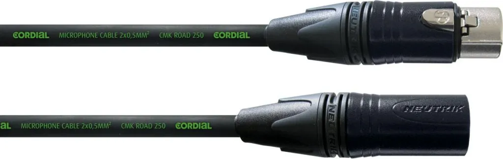 Cordial CRM 7.5 FM-BLACK Câble Microphone XLR Noir Professionnel 7,5m