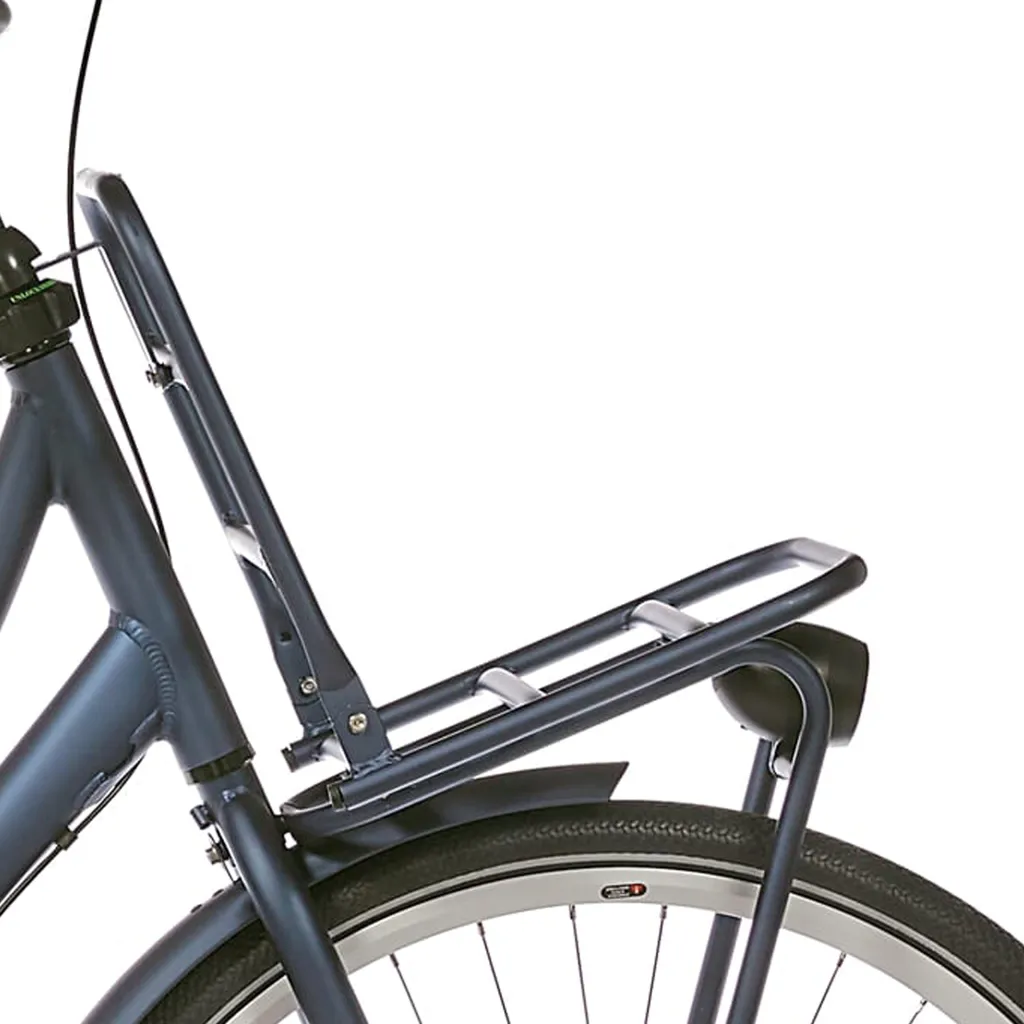 Porte-bagages avant vélo pour panier et courses Cortina U4 Bleu poli mat