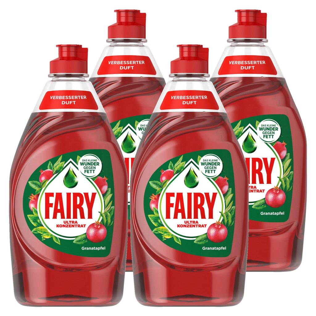 Fairy Spülmittel Ultra Konzentrat Granatapfel 450ml - Gegen Fett (4er Pack)