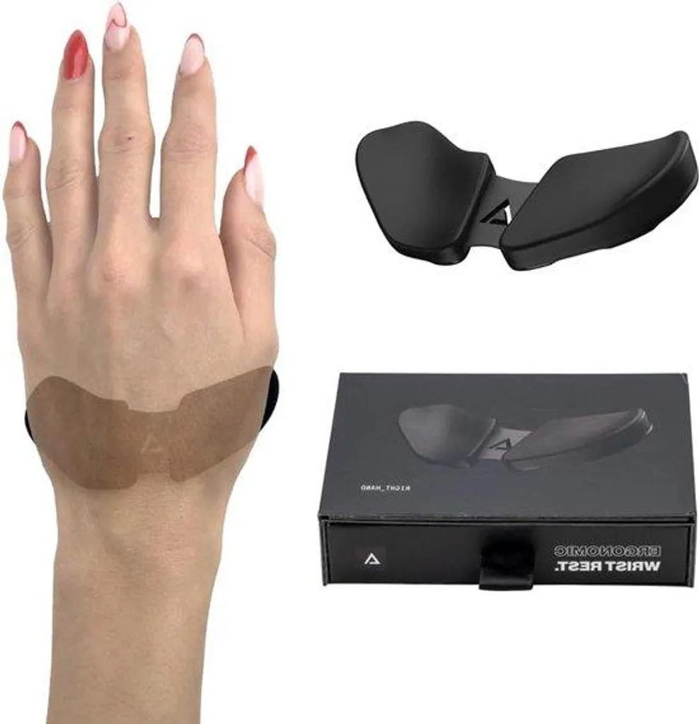 Souris ergonomique pour droitiers avec repose-poignet intégré Noir Mat