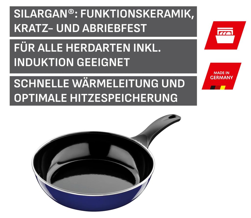 Silit Silargan® Blaue Emma Stielpfanne 24 cm Blau Produktbild 