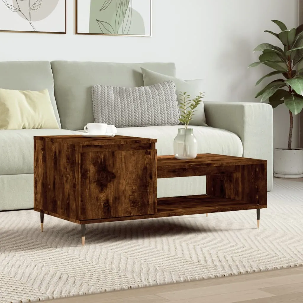 Tavolino Design Rovere Fumé 100x50x45 - Tavolino da Salotto Legno 2025