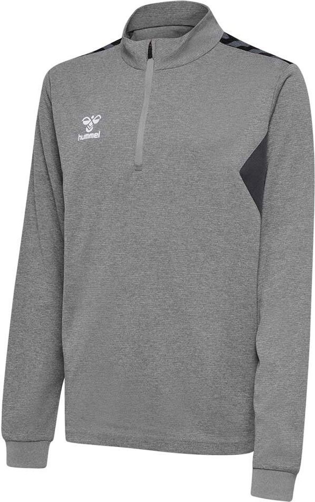 Hummel Authentic Half Zip Sweatshirt Kinder, grau, 164
