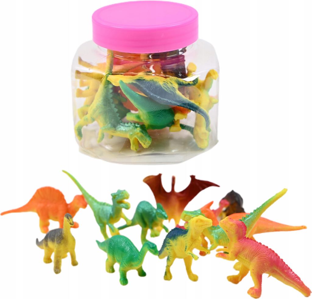 Dinosaurier Figuren Set 12 Stück - Bunte Mini Dinos Produktbild 
