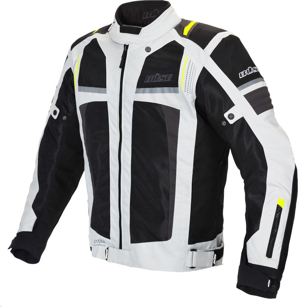 Büse Livorno blouson textile pour moto, gris clair, XL Image du produit 