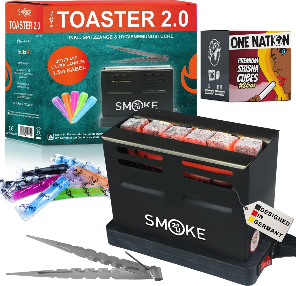 Allume-charbon Électrique pour Shisha 800W Smoke2u avec Système Turbo 3D