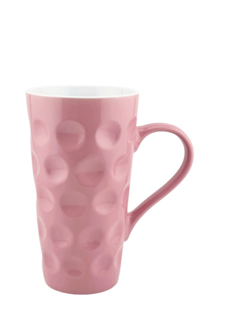 Dubbetasse rosa 0,2 L ohne Aufdruck (durchgedubbt) - Kaffeebecher aus Keramik, Pfalz Dubbetass für Kaffee, Tee, Glühwein