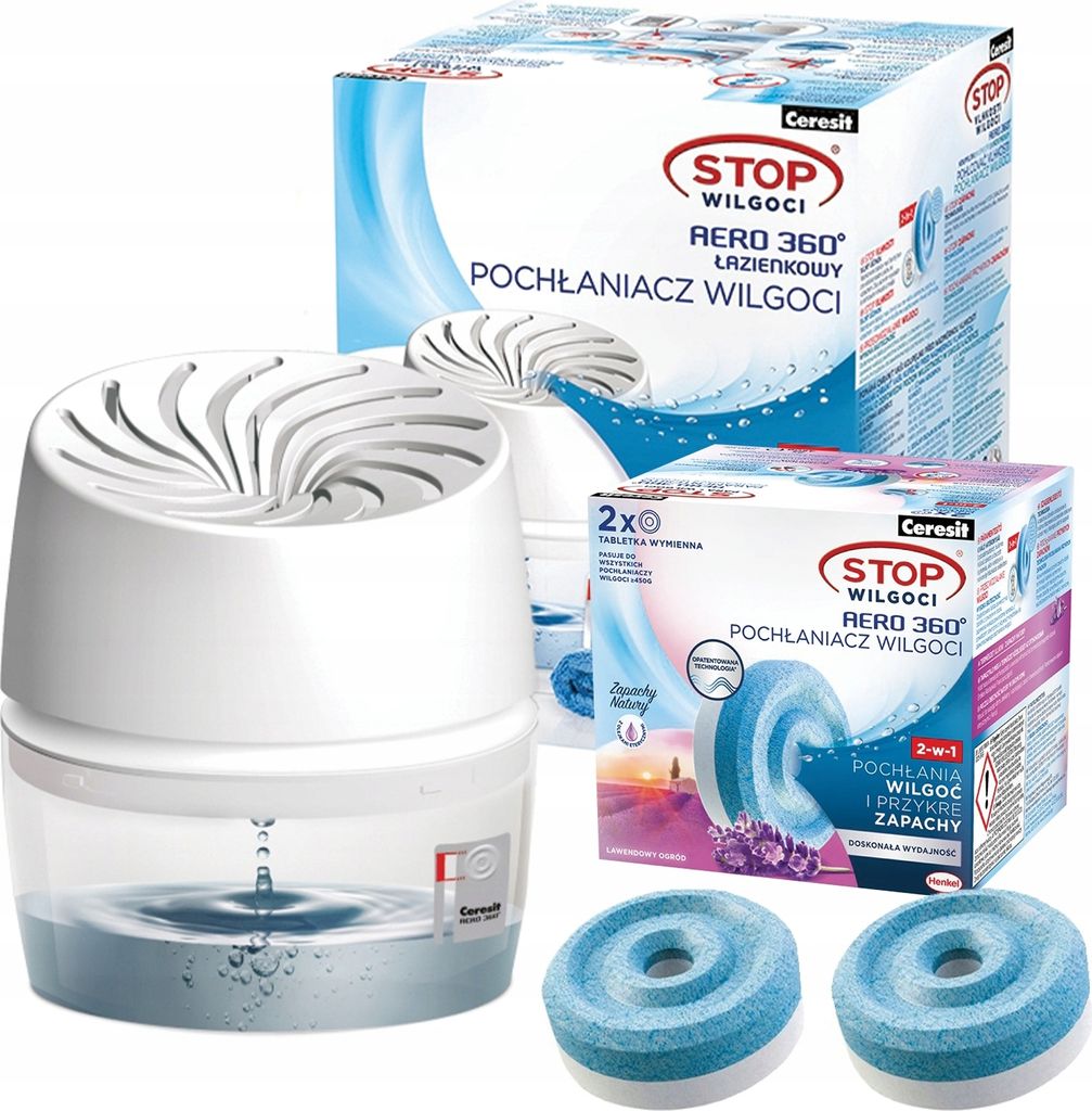 Odvlhčovač vzduchu Ceresit Aero 360 Lavender 2x450g Obrázek produktu 
