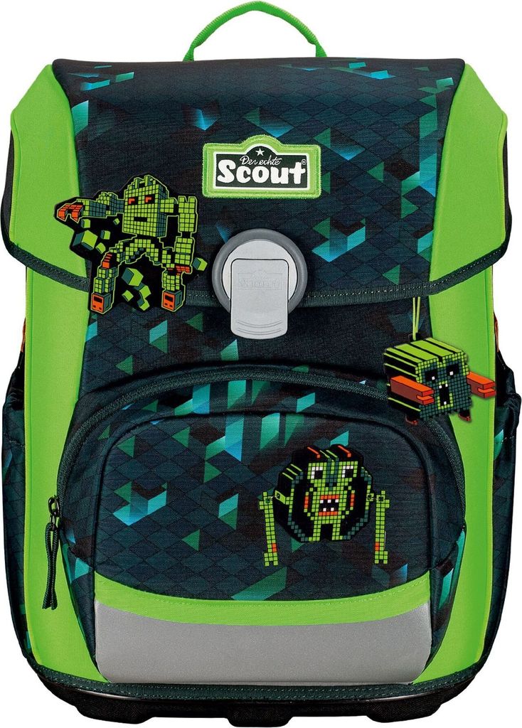 Scout sac d'école Basic Neo Set 4 pièces Cubes vert foncé Image du produit 