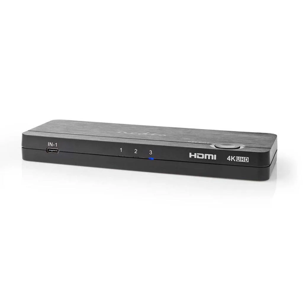 Convertisseur HDMI avec 2 Entrées USB-C et 4 Ports USB A 4K 60Hz Anthracite