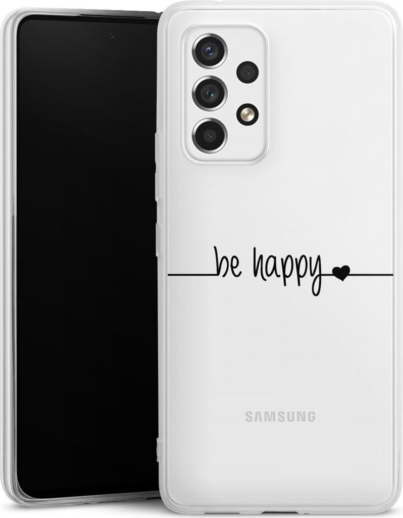 DeinDesign Handyhülle für Samsung Galaxy A53 5G Silikon Hülle Case Smartphone Schutzhülle Glück Statement Motiv ohne Hintergrund