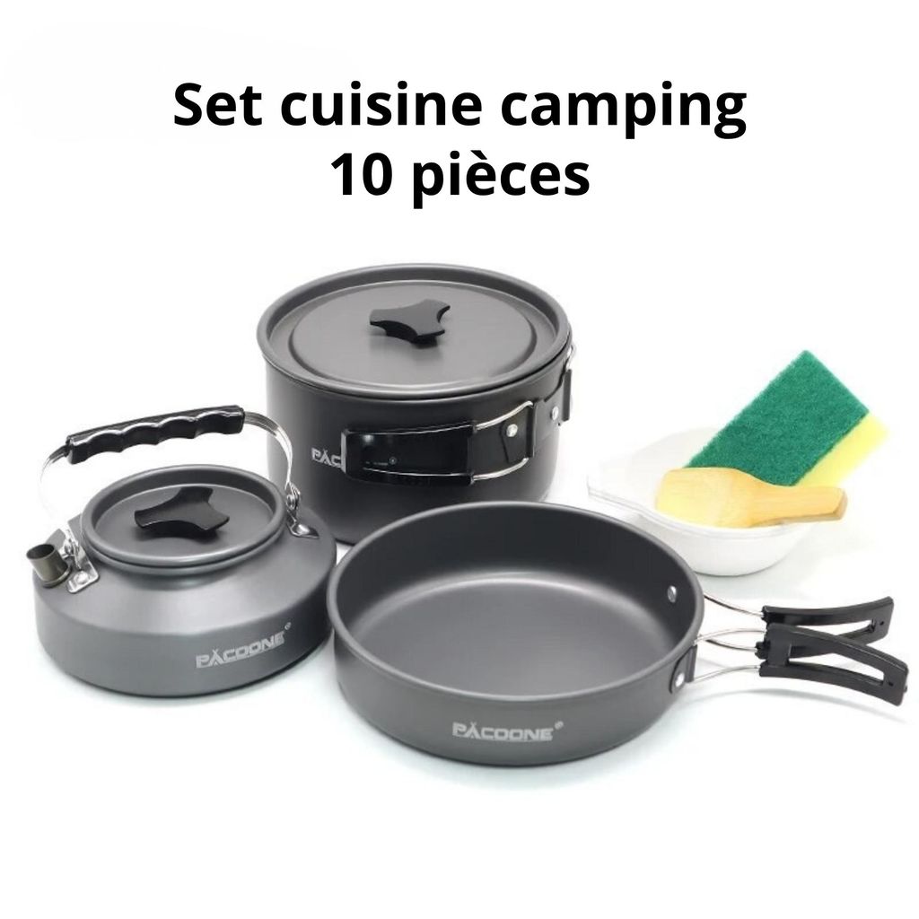 Set de Cuisine Camping 10 Pièces – Batterie de Cuisine Image du produit 