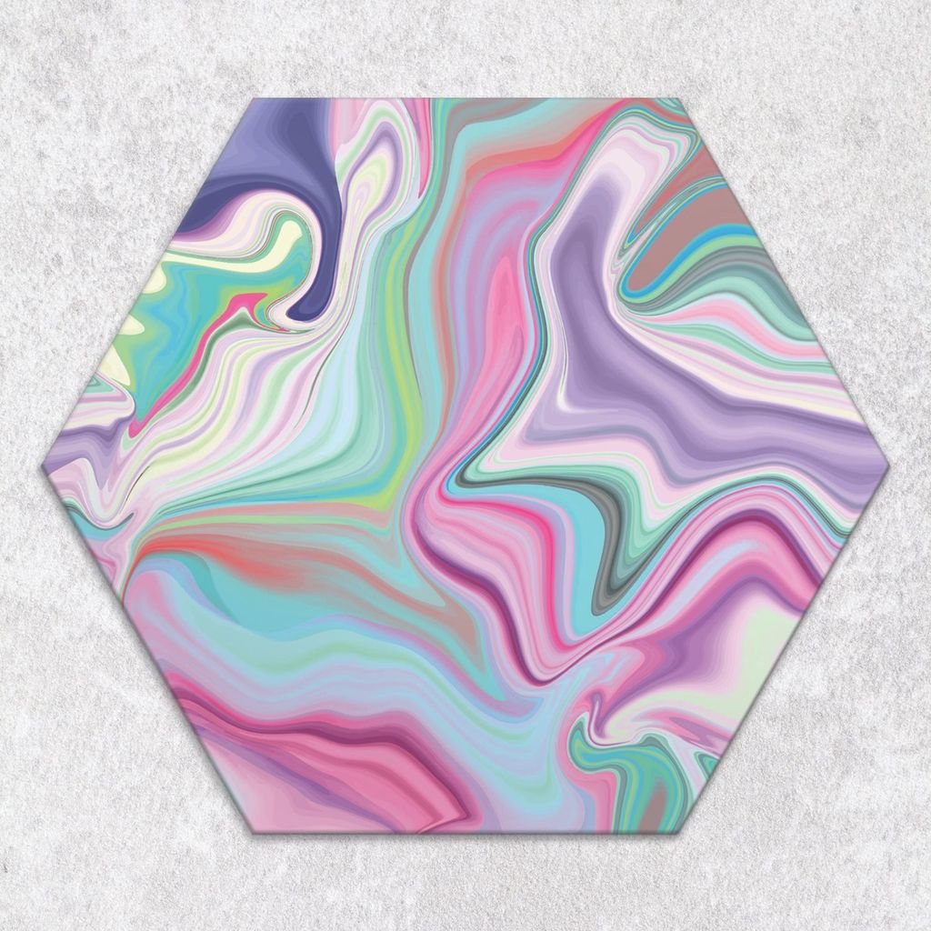 Glas-Herdabdeckplatten Glaskeramikkochfeld-Abdeckung Spritzschutz Glas hexagon 40 cm Marmor