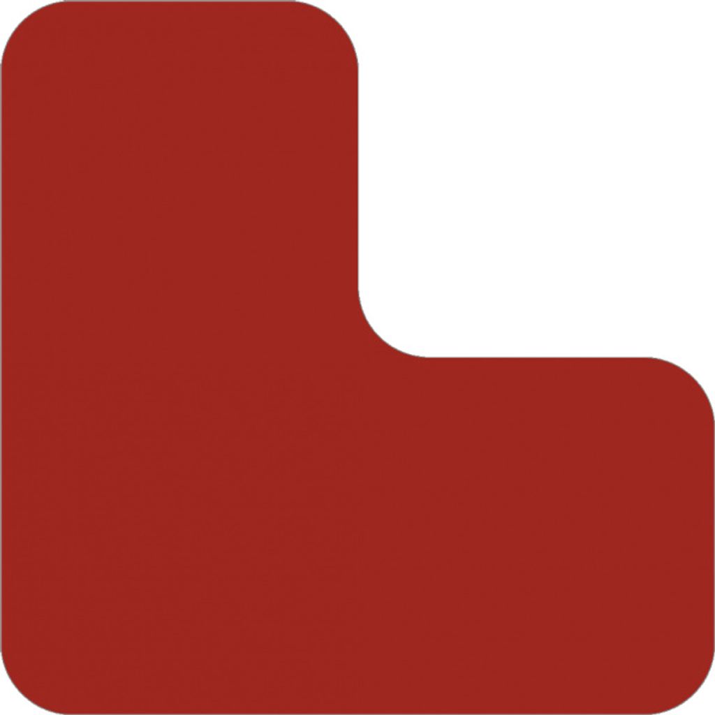 Stellplatzmarker WT-5110, L-Stück, PVC, Rot, 100x100 mm, 25 Stück/VE