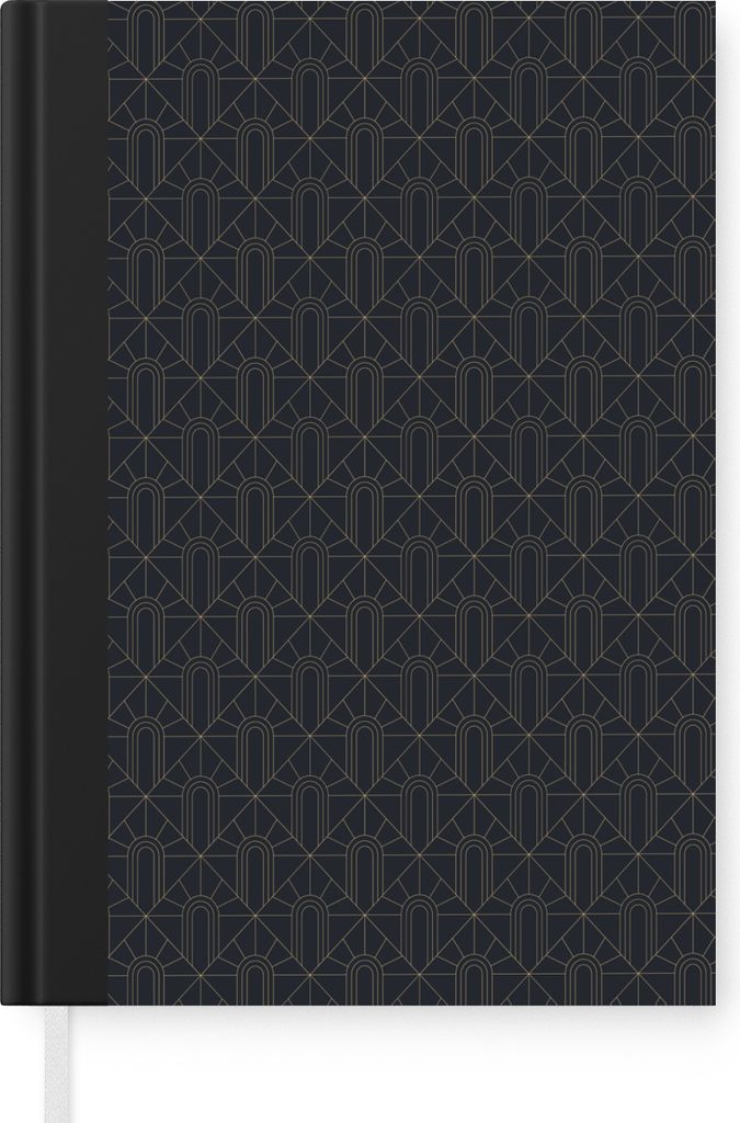 MuchoWow Notizbuch Tagebuch Haushaltsbuch Notebook A5 Geometrie - Art deco - Modernismus - Luxus - Notizblock - Notizheft - Notebook - Schreibblo...