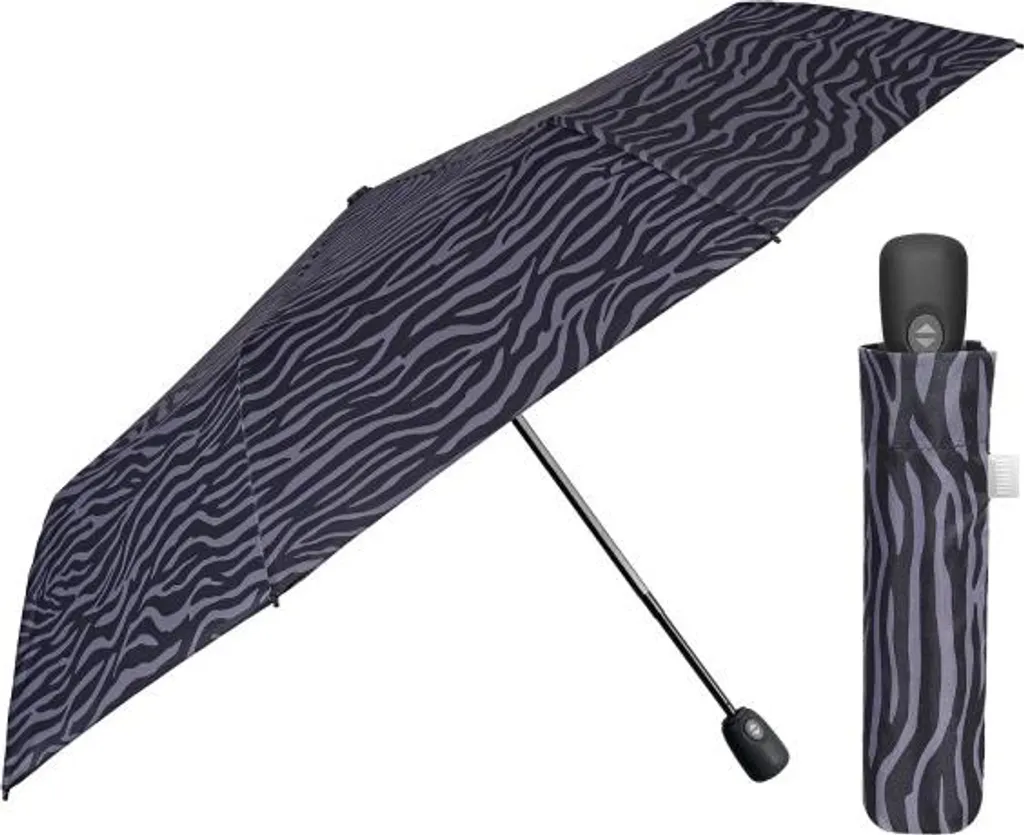 Ombrello Perletti Zebrato Automatico: Accessorio Donna Antivento 26386
